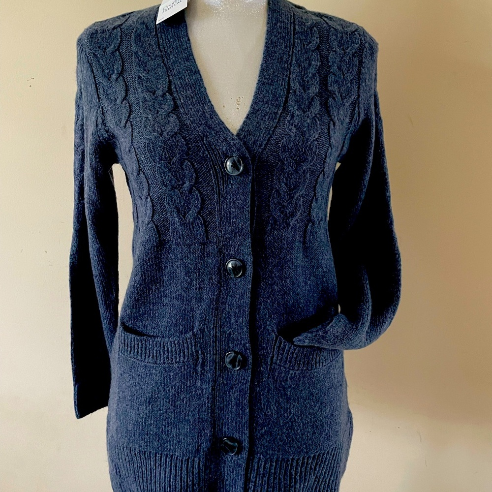 Kohls Petite Long button down cardigan